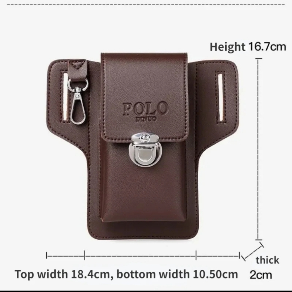 New Mens Polo PU Leather Belt Phone Case - Picture 2 of 4